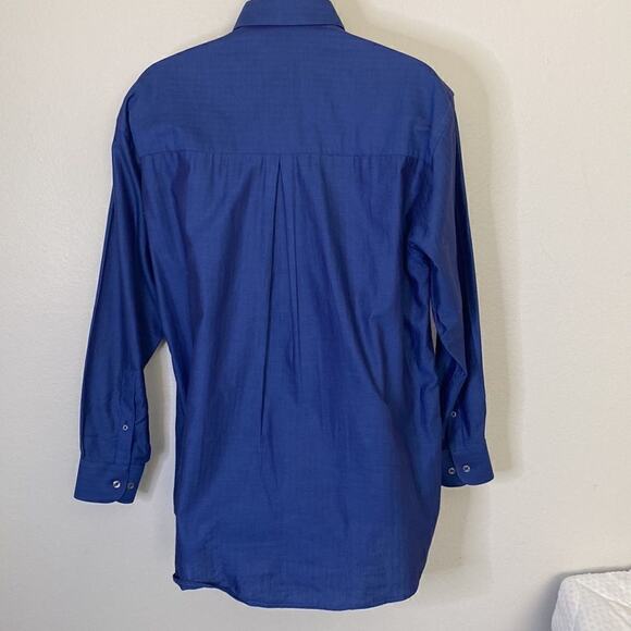 Uomo Couture Vito Rufolo Long Sleeve Button Down Blue 15-15.5 Italy. See video - Picture 3 of 8